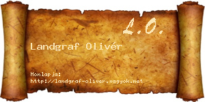 Landgraf Olivér névjegykártya
