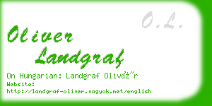 oliver landgraf business card